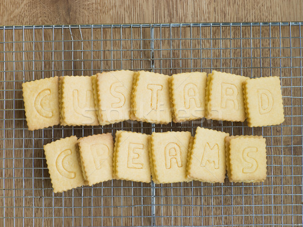Custard Cream Biscuits on a Cooling Rack Stock photo © monkey_business