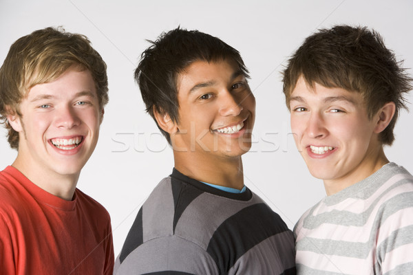 Portret adolescenti fericit prietenii Teen culoare Imagine de stoc © monkey_business