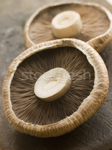 Doua ciuperci natură culoare proaspăt imagine Imagine de stoc © monkey_business