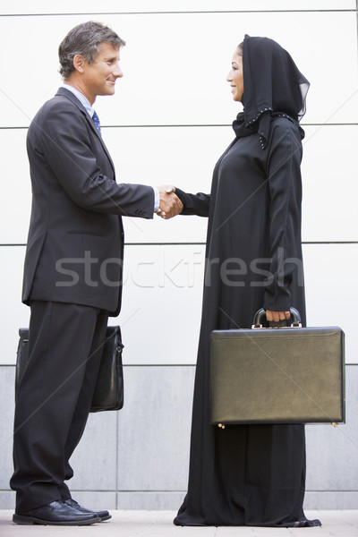 Imprenditore donna stringe la mano business Foto d'archivio © monkey_business