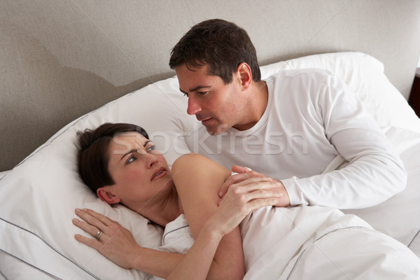 çift sorunları anlaşmazlık yatak kadın genç Stok fotoğraf © monkey_business