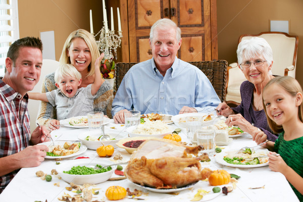 Multi Generation Family Celebrating Thanksgiving Stock photo © monkey_business