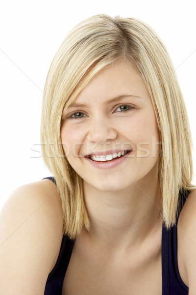 Stüdyo portre gülen genç kız mutlu renk Stok fotoğraf © monkey_business