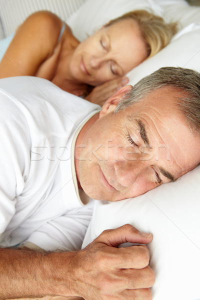 Fej vállak középkorú pár alszik portré Stock fotó © monkey_business