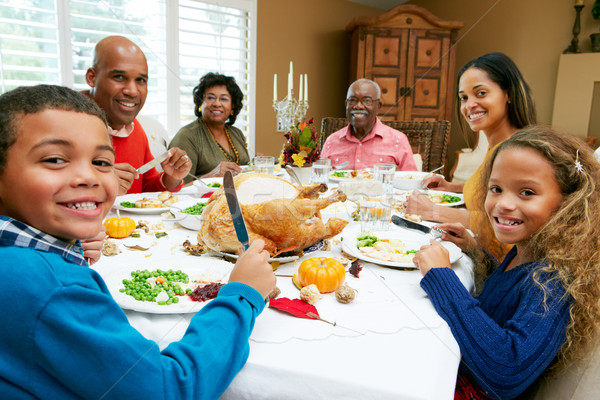 Multi Generation Family Celebrating Thanksgiving Stock photo © monkey_business