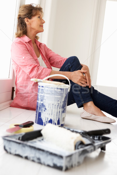 Senior woman decorating house Stock photo © monkey_business