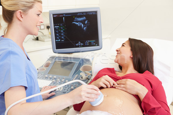 Zwangere vrouw ultrageluid scannen vrouw arts vrouwen Stockfoto © monkey_business