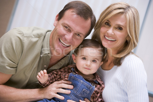 [[stock_photo]]: Mère · père · jeunes · fils · maison · enfant