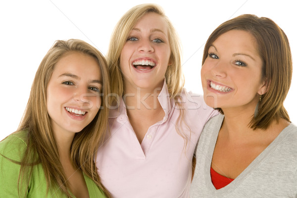 Retrato amigos color sonriendo riendo Foto stock © monkey_business