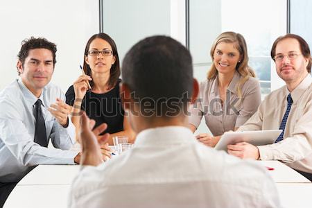 View From Behind As CEO Addresses Meeting In Boardroom Stock photo © monkey_business
