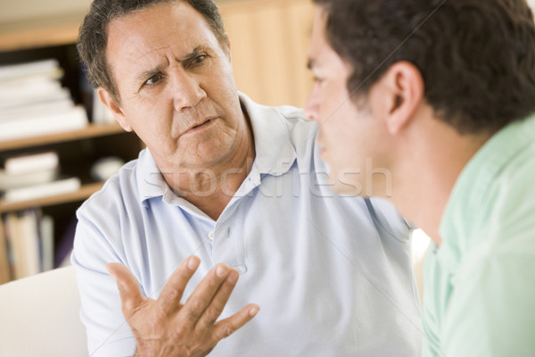 Two men in living room talking Stock photo © monkey_business