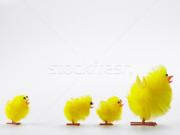 Familie Pasen kuikens moeder kip dier Stockfoto © monkey_business