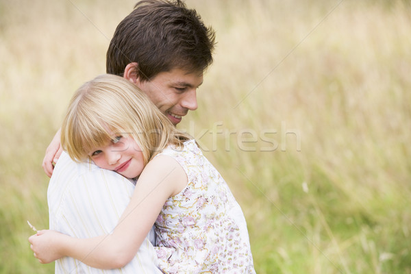 Zdjęcia stock: Ojciec · córka · odkryty · uśmiechnięty · dziecko