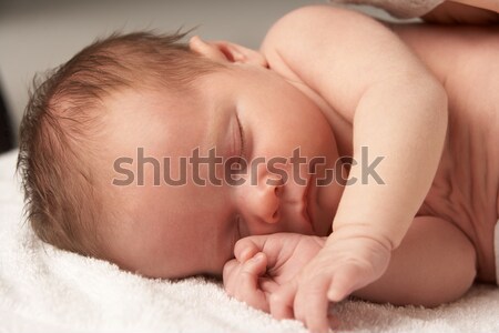 Közelkép baba alszik törölköző fiú alszik Stock fotó © monkey_business