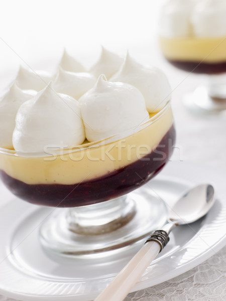 Einzelne Glas Essen Platte Kochen Dessert Stock foto © monkey_business