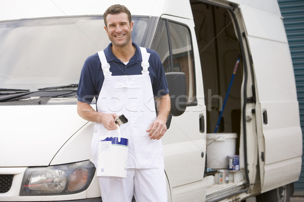 Painter standing with van smiling Stock photo © monkey_business