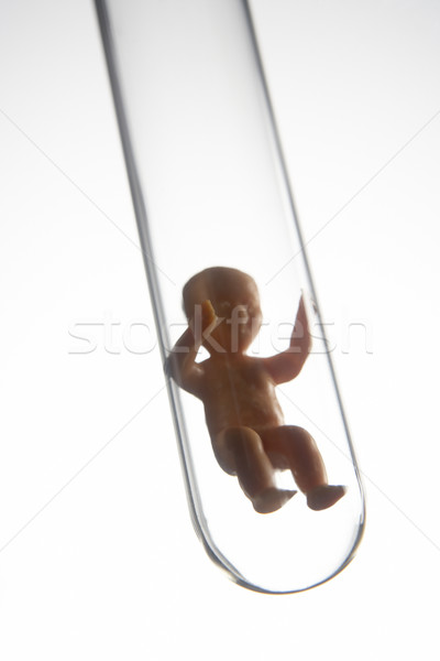 ストックフォト: 赤ちゃん · 小さな像 · 試験管 · 薬 · 科学 · 色
