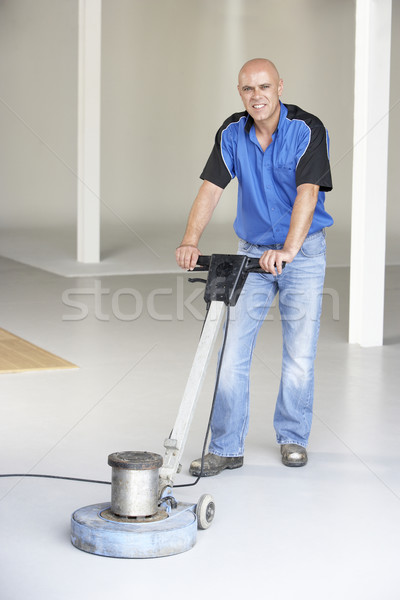 Limpador escritório piso negócio homem trabalhando Foto stock © monkey_business