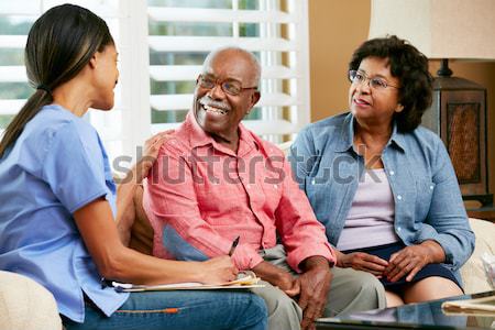 Nurse Visiting Senior Female Patient At Home Stock photo © monkey_business