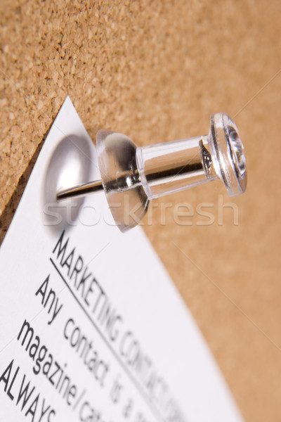 Close Up Of Thumbtack In Bulletin Board Stock photo © monkey_business