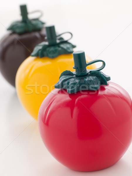 Three Tomato Shaped Sauce Bottles Stock photo © monkey_business