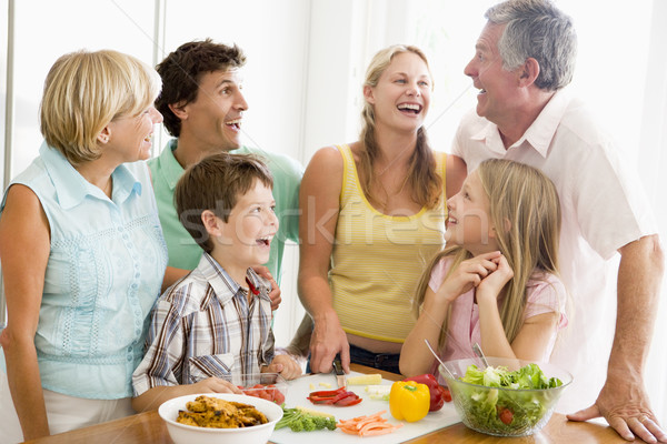 Family Preparing meal,mealtime Together  Stock photo © monkey_business