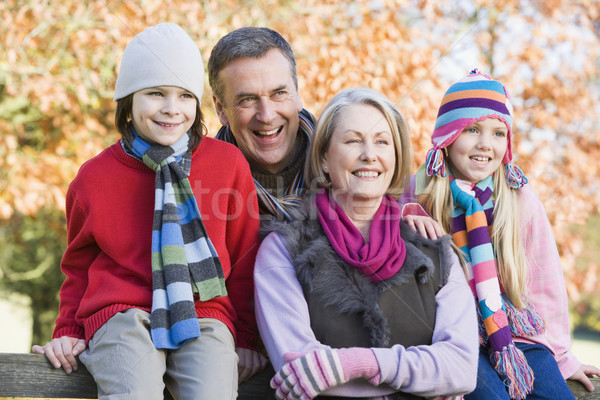 Grands-parents petits enfants marche automne enfants enfant [[stock_photo]] © monkey_business