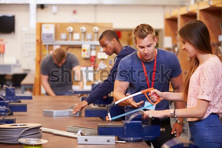 Stock foto: Schulkinder · Lehrer · Wissenschaft · Klasse · Buch · Studenten