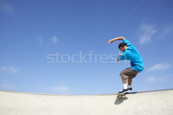 十幾歲的男孩 滑板 公園 青少年 涼爽 藍天 商業照片 © monkey_business