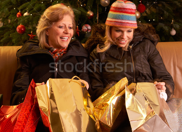 Two Women Returning After Christmas Shopping Trip Stock photo © monkey_business
