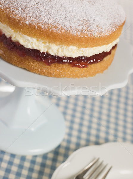Victoria Sponge on a Cake Stand Stock photo © monkey_business