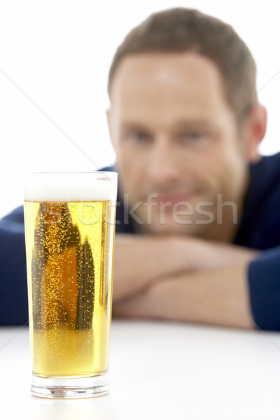 Man Looking At Glass Of Beer Stock photo © monkey_business