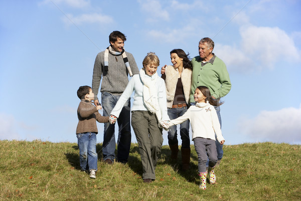 Stockfoto: Familie · lopen · park · kind · moeder · mannen