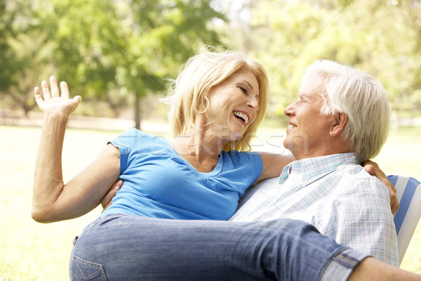 Retrato pareja de ancianos día parque hombre Foto stock © monkey_business