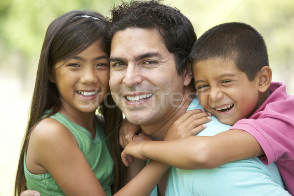 Father With Children In Park Stock photo © monkey_business