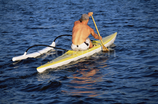 A man canoeing Stock photo © monkey_business