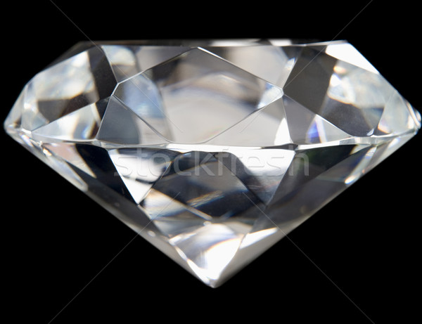 Perfect diamant zwarte financieren sieraden Stockfoto © monkey_business