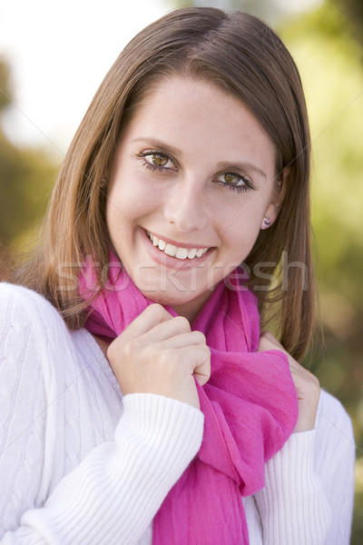 Retrato feliz adolescente parque sonriendo Foto stock © monkey_business