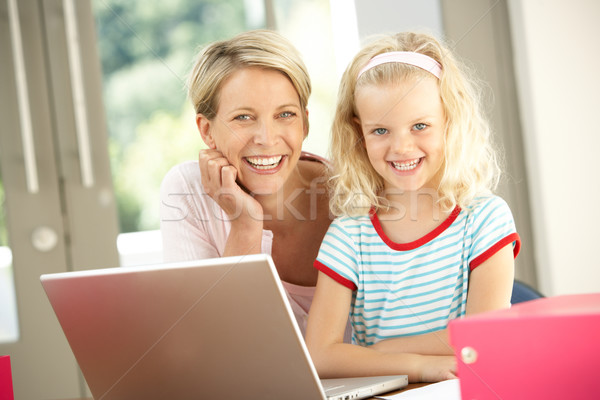 Mother And Daughter Using Laptop At Home Stock photo © monkey_business