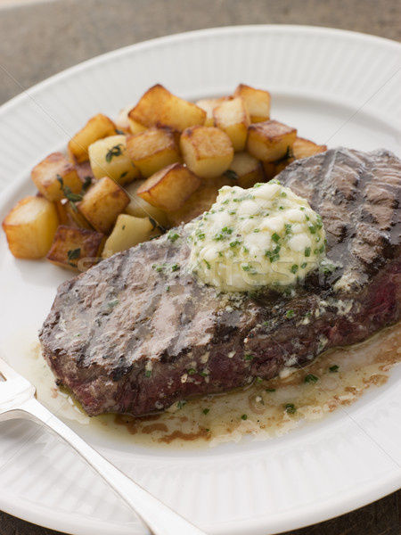 Entrecote de Beouf' with Roquefort Butter and Parmentier Potatoe Stock photo © monkey_business