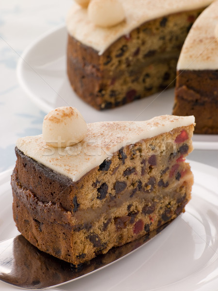 Slice of Simnel Cake Stock photo © monkey_business