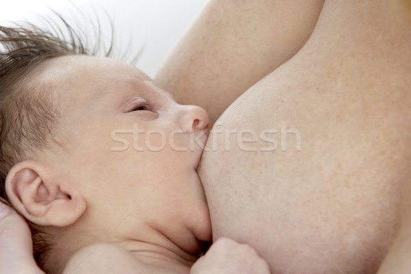 Mutter Stillen Baby Frau Brust Studio Stock foto © monkey_business