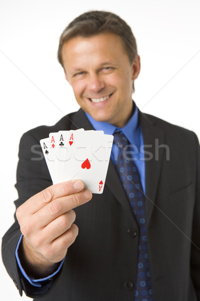 Businessman Holding Four Aces Stock photo © monkey_business