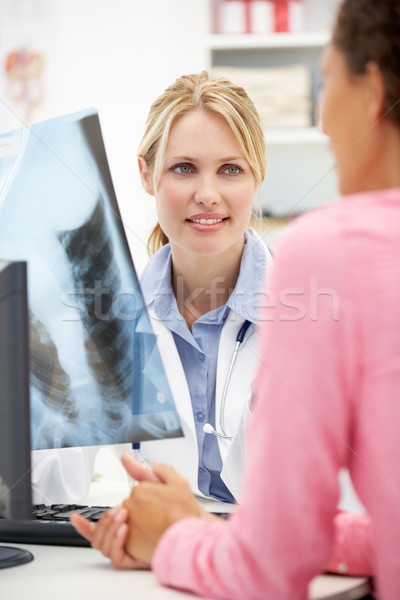 Young doctor with female patient Stock photo © monkey_business