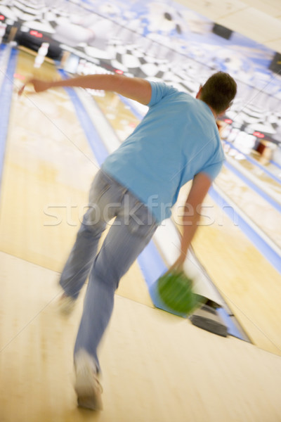 Man bowling, rear view (blurred motion) Stock photo © monkey_business