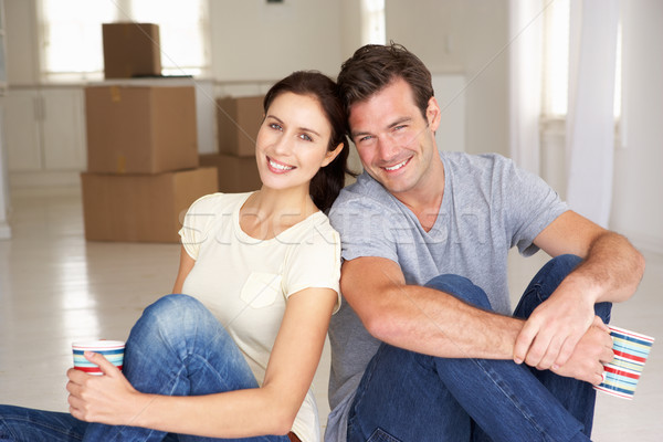 Stock photo: Couple in new home