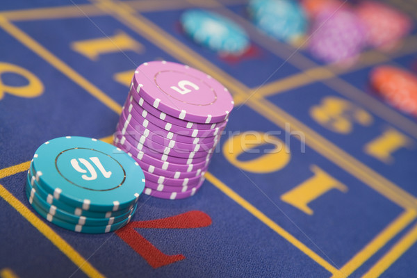 Stack of chips on roulette table Stock photo © monkey_business
