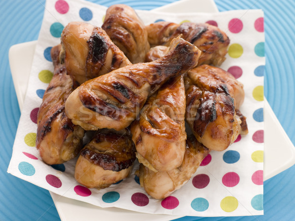 Stock photo: Barbeque and Honey Glazed Chicken Drumsticks