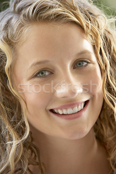 肖像 十代の少女 笑みを浮かべて 子供 代 人 ストックフォト © monkey_business