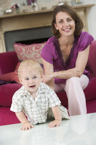 Anya nappali baba mosolyog boldog gyermek Stock fotó © monkey_business